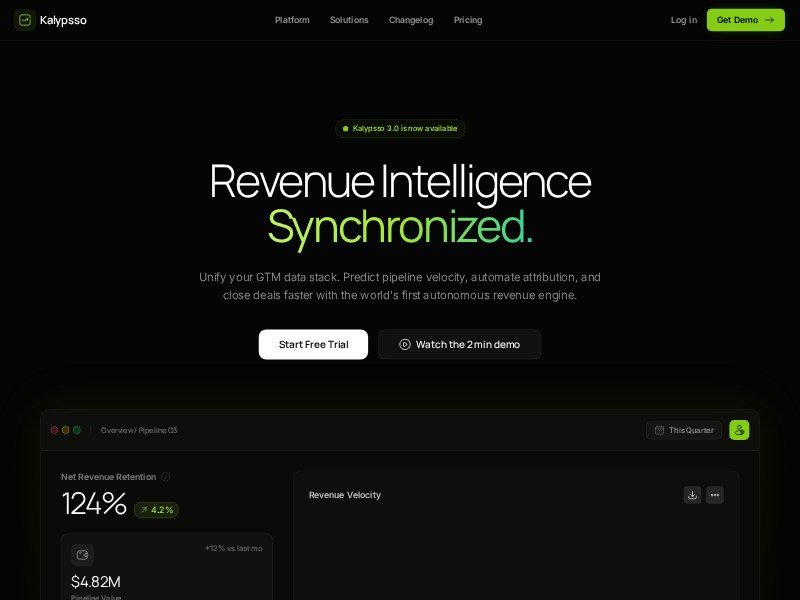 Preview for Revenue Operations SaaS Landing Page Template