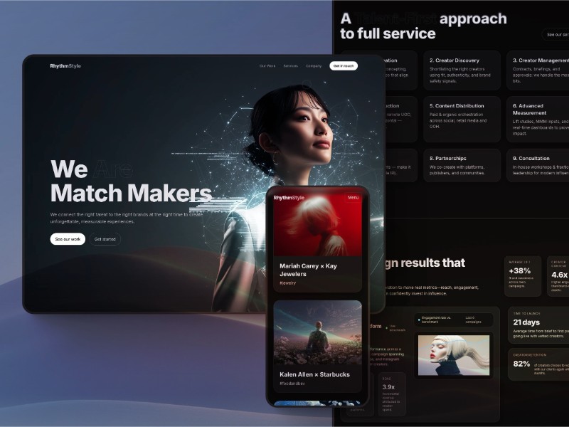 Preview for Influencer Marketing Landing Page Template