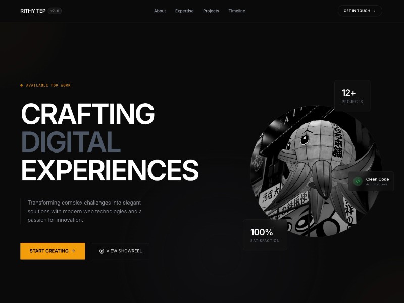 Preview for Full Stack Developer Portfolio Template