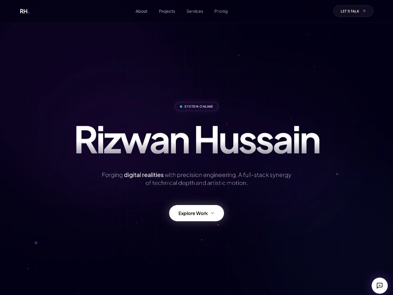 Preview for Developer Portfolio Landing Page Template
