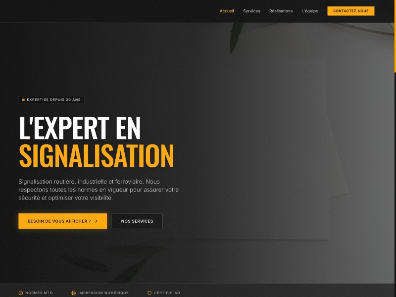 Preview for Signalisation Services Landing Page Template