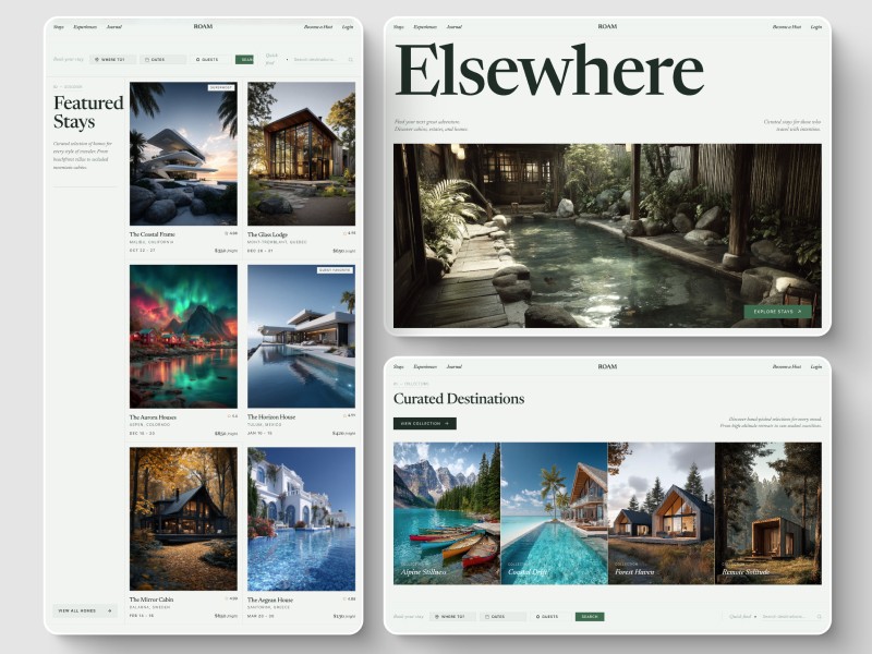 Preview for Premium Travel & Stays Website Template (HTML + Figma)