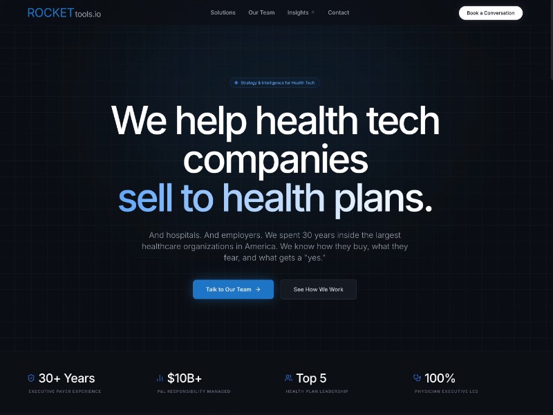 Preview for Healthcare AI Consulting Landing Page Template