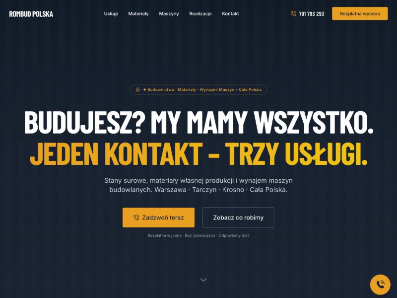 Preview for Construction Services Landing Page Template