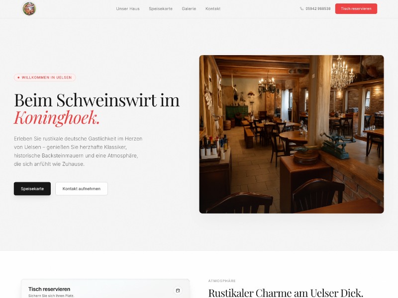 Preview for Rustic Restaurant Landing Page Template