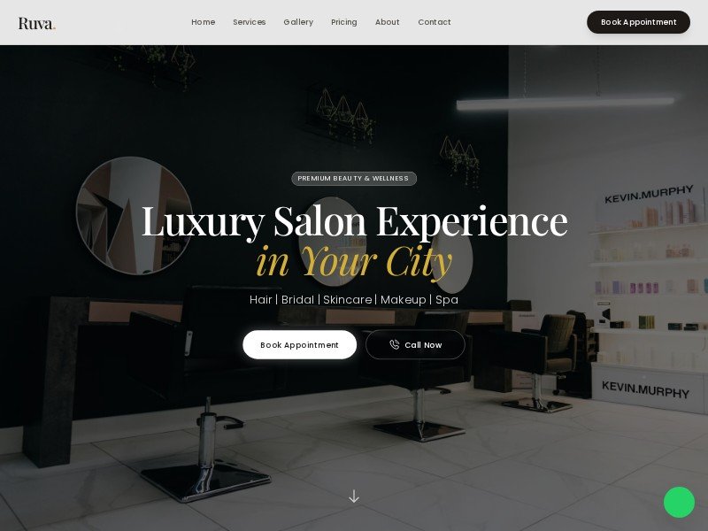 Preview for Luxury Salon Landing Page Template