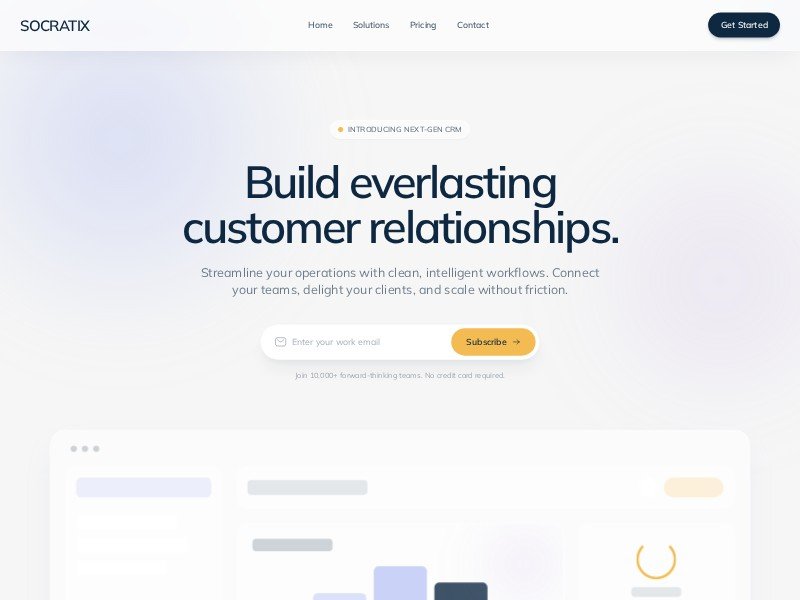 Preview for SaaS CRM Landing Page Template