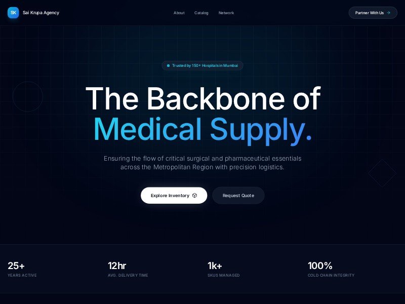 Preview for Medical Distribution Landing Page Template