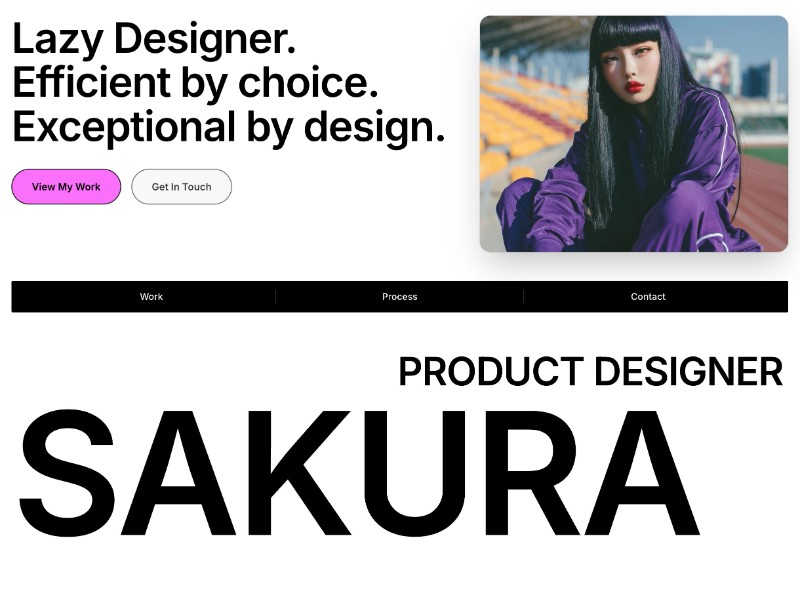 Preview for Sakura Portfolio Landing Page Template