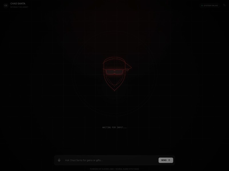 Preview for Chad Santa AI Landing Page Template