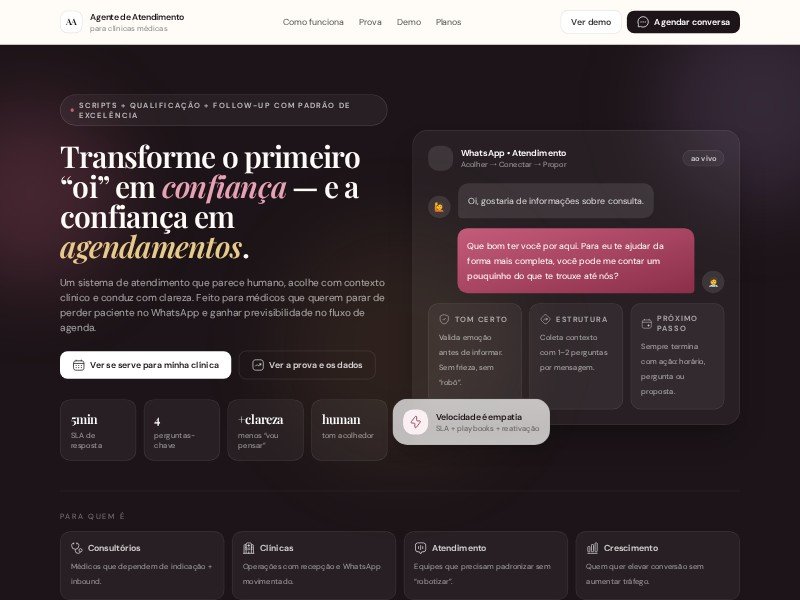 Preview for Medical Clinic Service Landing Page Template