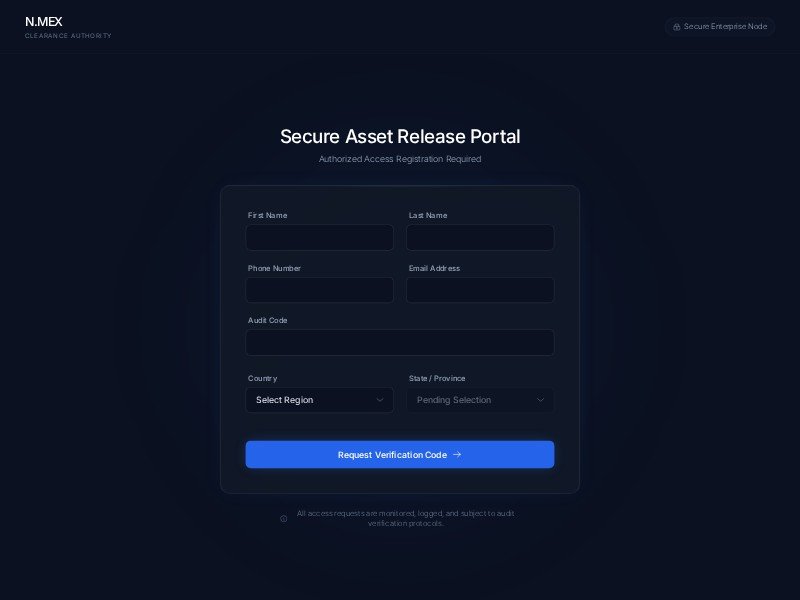 Preview for Secure Clearance Portal UI Template