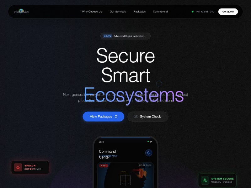 Preview for Security Services Landing Page Template