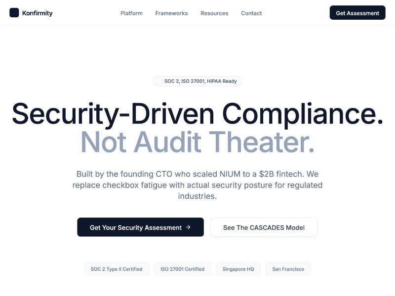 Preview for Security Compliance SaaS Landing Page Template
