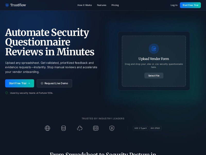 Preview for Security SaaS Landing Page Template