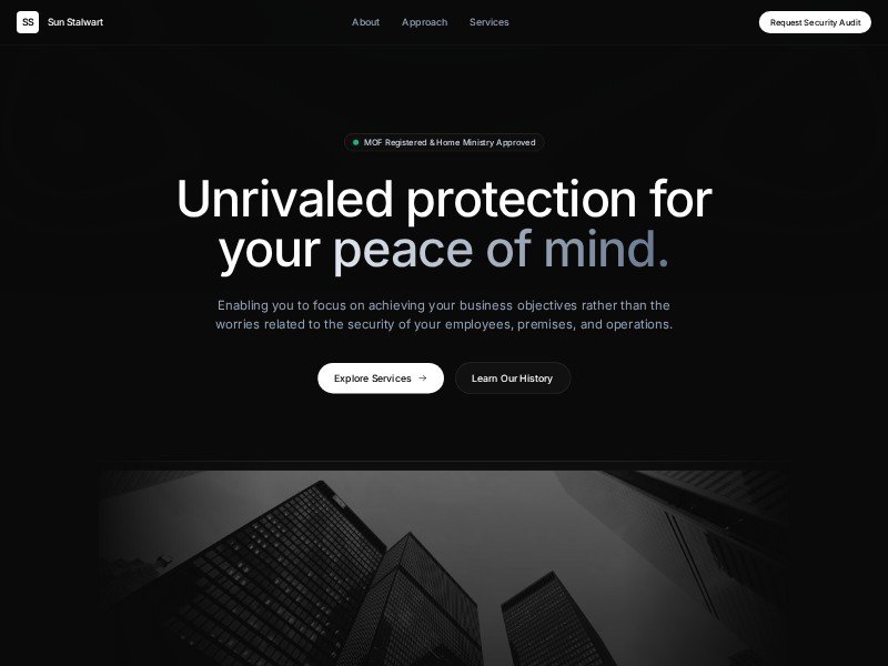 Preview for Sun Stalwart Security Services Landing Page Template