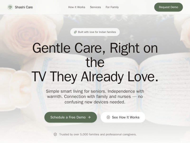 Preview for Senior Care Landing Page Template