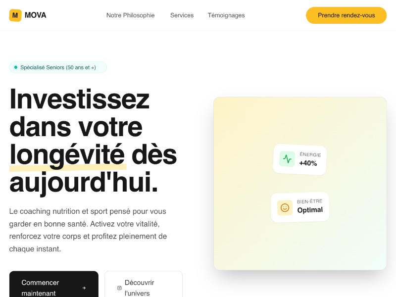 Preview for Senior Wellness Coaching Landing Page Template