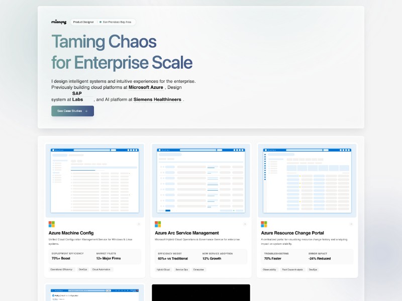 Preview for Senior Product Designer Portfolio Template