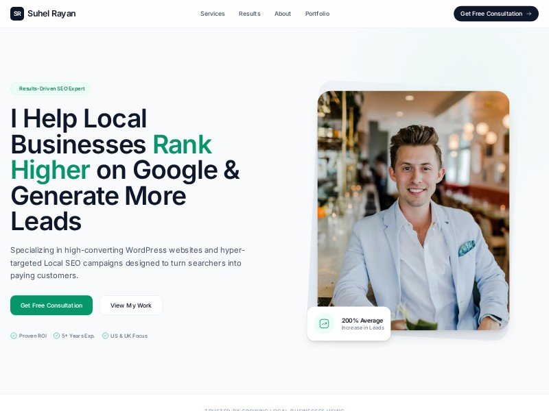 Preview for Local SEO Consultant Landing Page Template