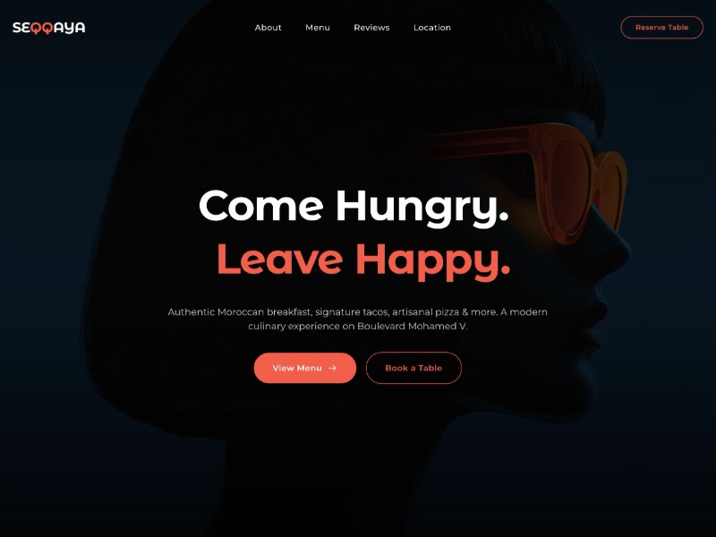 Preview for Seqqaya Restaurant Landing Page Template