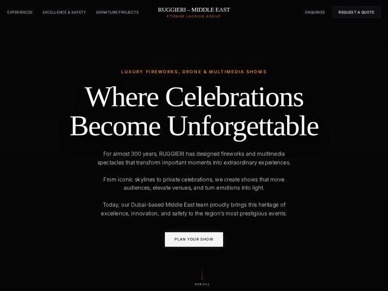 Preview for RUGGIERI | Middle East, Dubai | LUXURY FIREWORKS