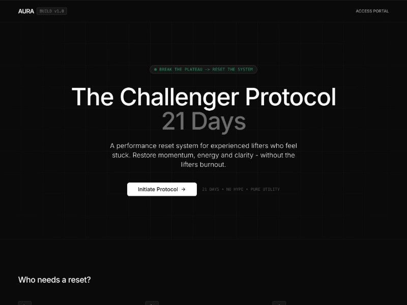 Preview for Fitness Performance Landing Page Template