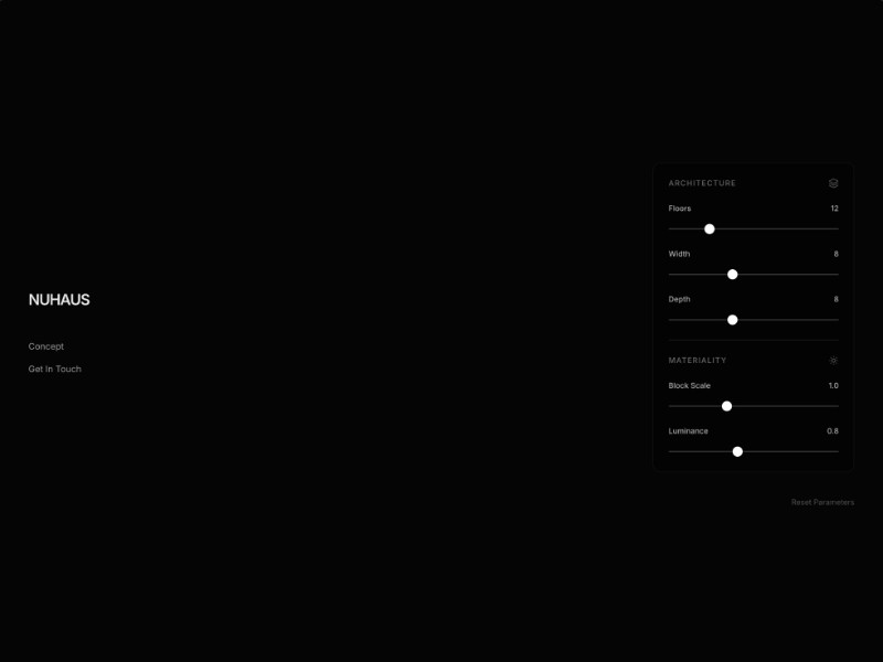 Preview for 3D Architecture Interface Landing Page Template