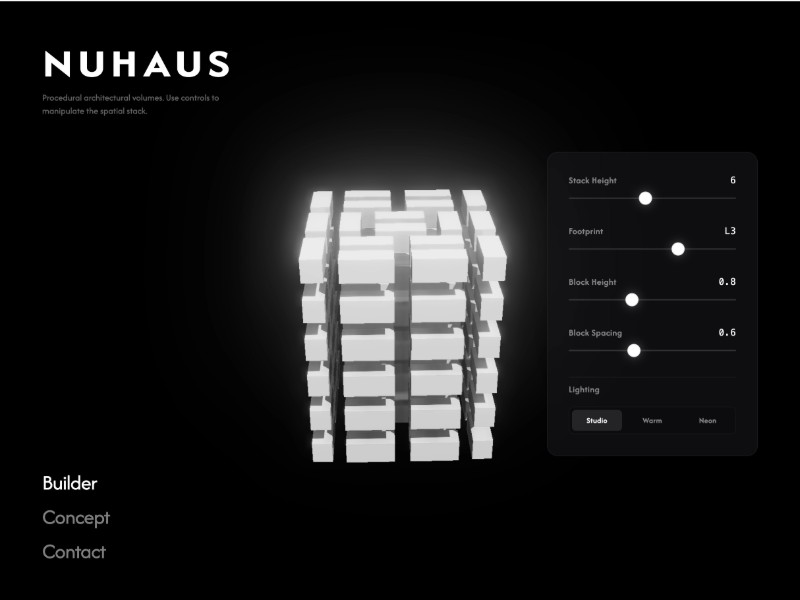 Preview for 3D Architectural Concept Landing Page Template