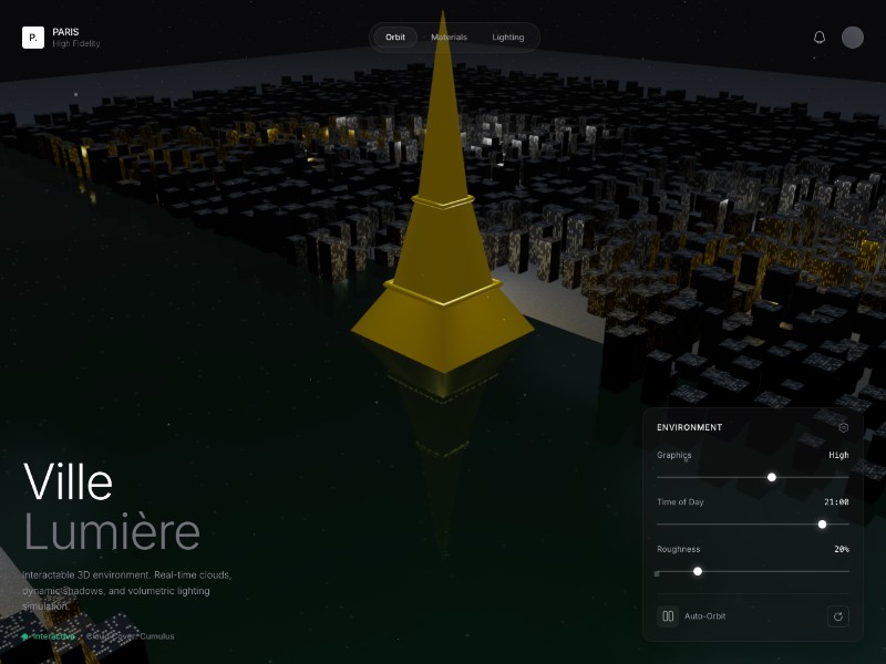 Preview for 3D City Visualization Landing Page Template