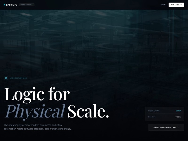 Preview for 3PL Logistics Landing Page Template