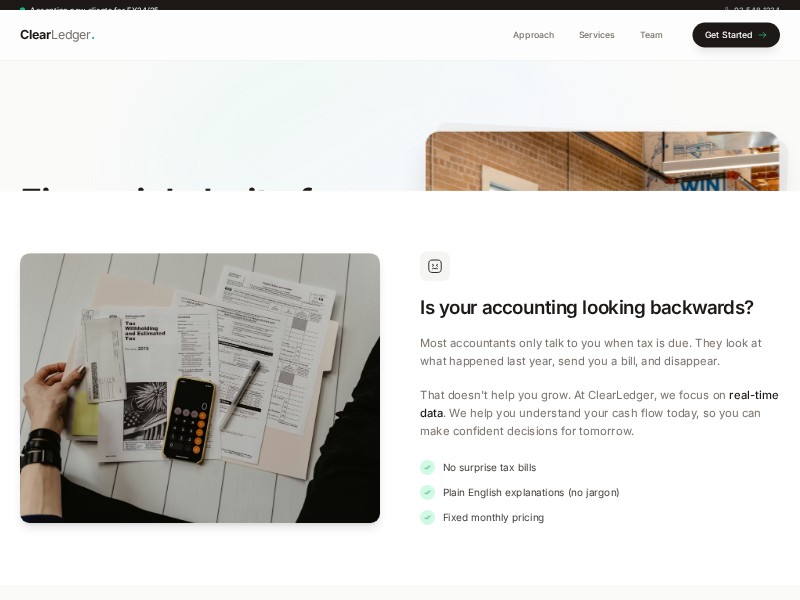 Preview for Accounting Services Landing Page Template