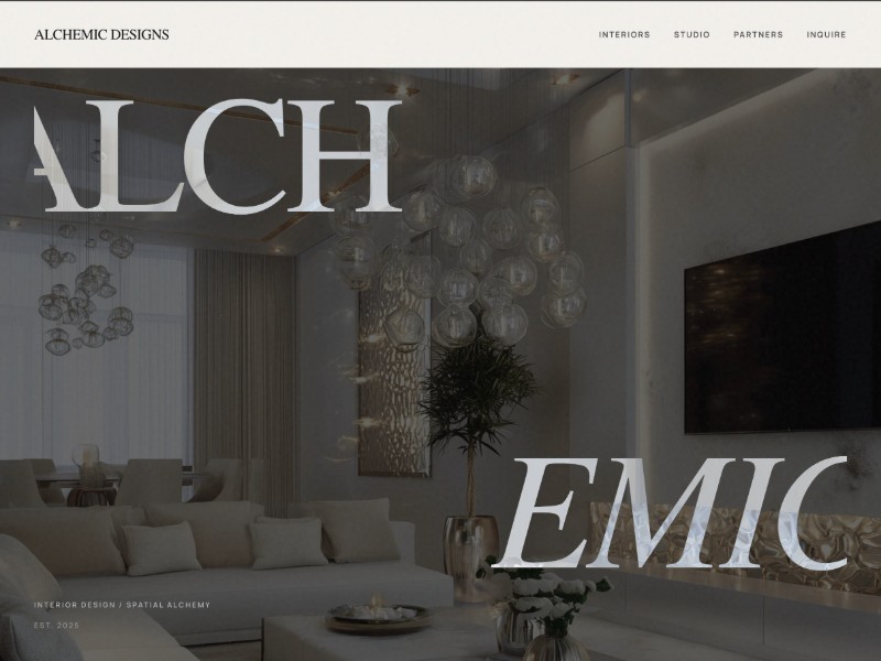Preview for Alchemic Interior Design Portfolio Template