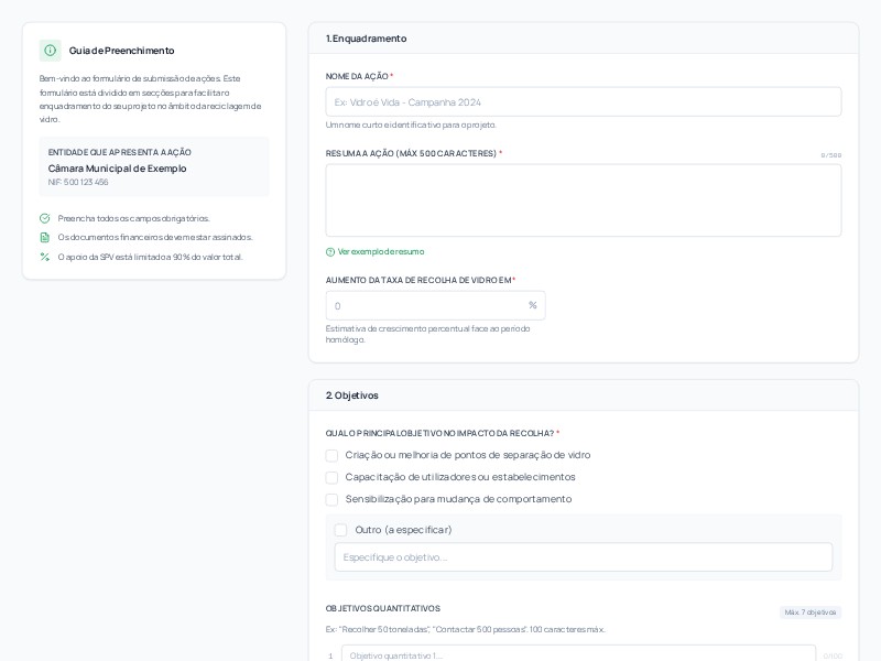 Preview for Environmental Action Submission Form Template