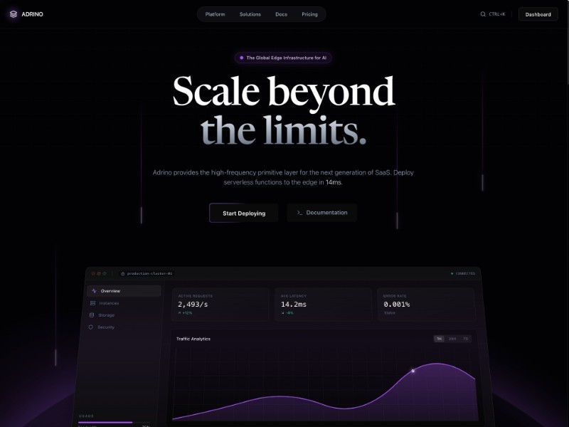 Preview for AI Infrastructure Landing Page Template