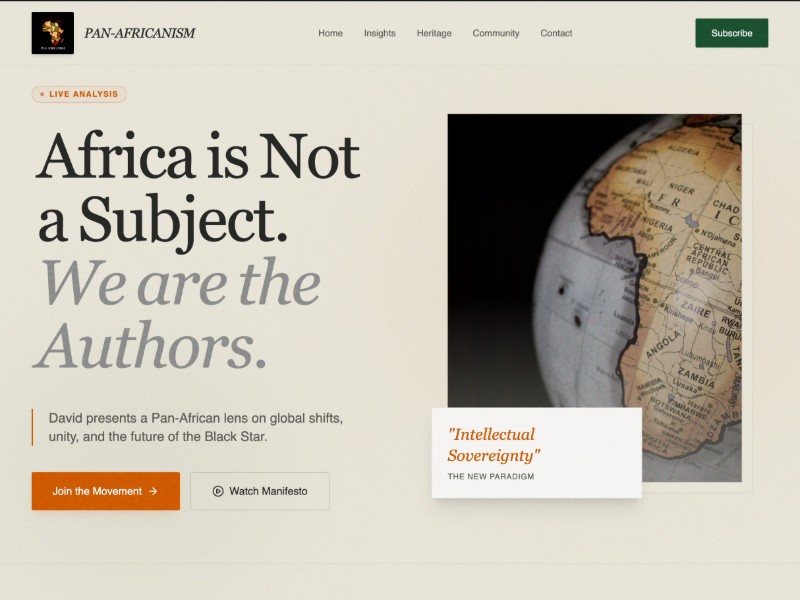 Preview for Pan-African Thought Leader Landing Page Template