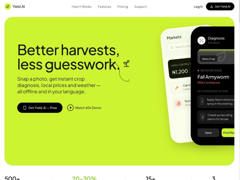 Preview for AG Yield Africa | AI Farming Solutions for African Farmers