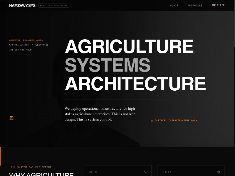 Preview for Agriculture Systems Architecture Landing Page Template