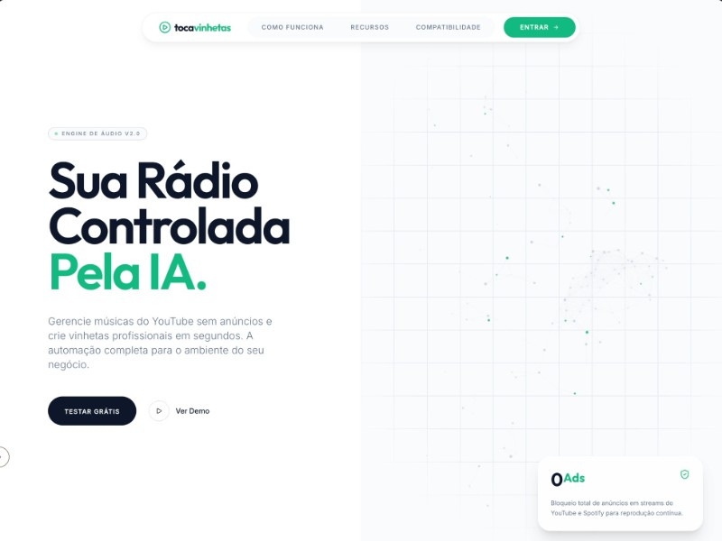 Preview for AI Audio SaaS Landing Page Template