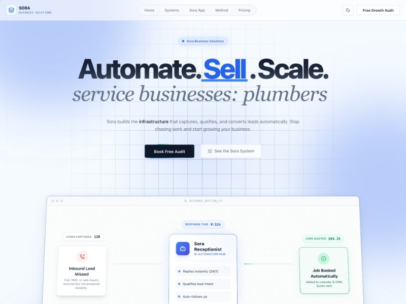 Preview for AI Services Business Landing Page Template