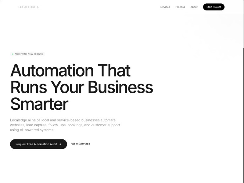 Preview for Localedge.ai – AI Automation & Smart Websites for Local Businesses