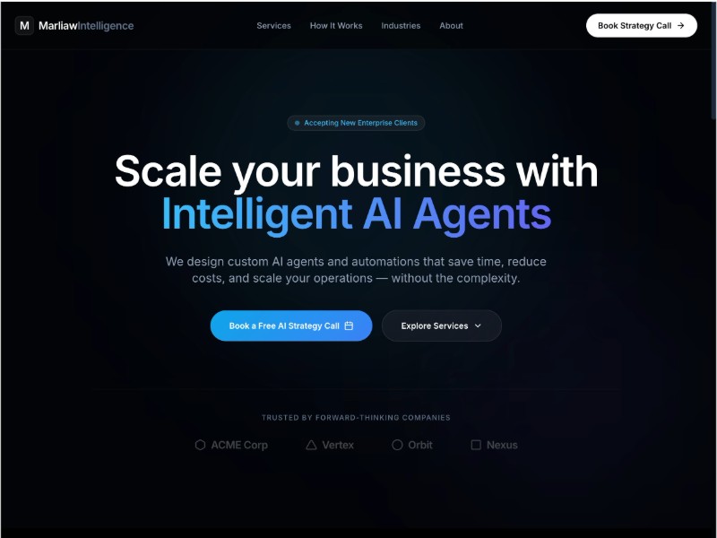 Preview for AI Automation Agency Landing Page Template