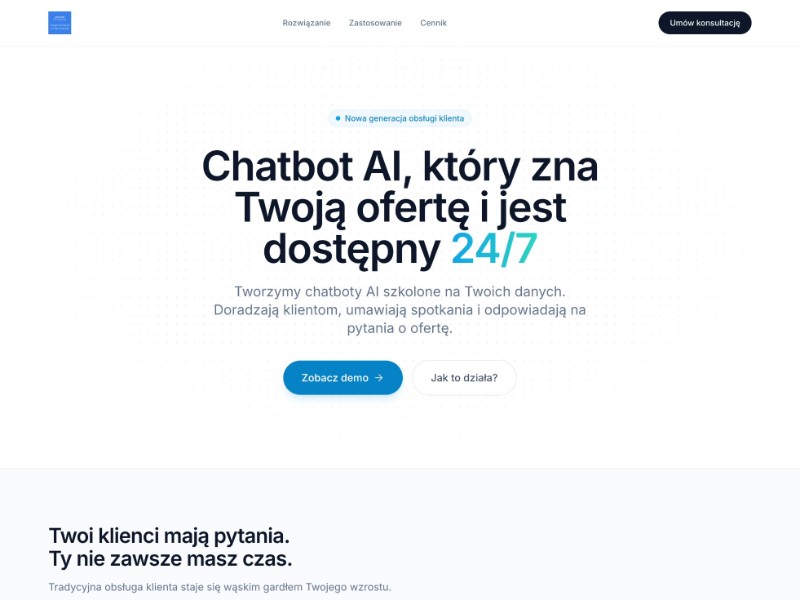 Preview for AI Chatbot SaaS Landing Page Template