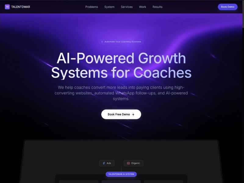 Preview for AI Coaching Services Landing Page Template