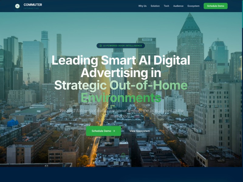 Preview for AI DOOH Advertising Landing Page Template