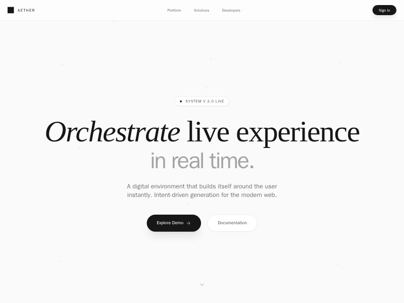 Preview for AI Generative UI Landing Page Template