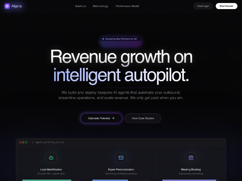 Preview for AI Growth Agency Landing Page Template