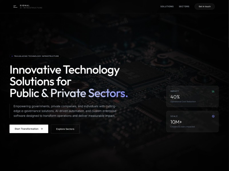 Preview for AI Infrastructure Landing Page Template