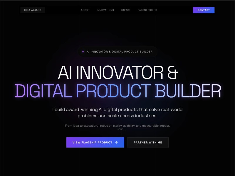 Preview for AI Innovator Personal Portfolio Template