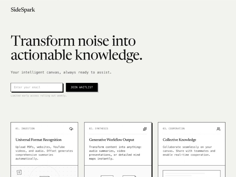 Preview for AI Knowledge Canvas Landing Page Template